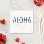 Serviette En Papier Aloha Hawaii Beach Photo Destination Mariage (En situation)