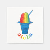 Serviette En Papier ALOHA Hawaii Hawaii rasage arc-en-ciel rasé glace  (Devant)