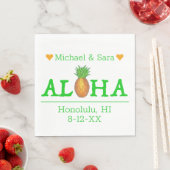 Serviette En Papier Aloha Hawaii Mariage de l'île aux ananas (En situation)