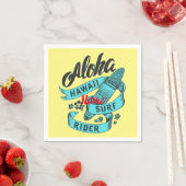 Serviette En Papier Aloha Hawaii Surf Rider Thunder_Cove (En situation)
