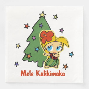 Serviette En Papier Aloha Honeys Noël Blond Hula Girl