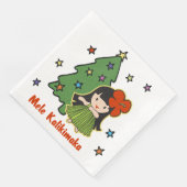 Serviette En Papier Aloha Honeys Noël Hawaiian Hula Girl (Coin)