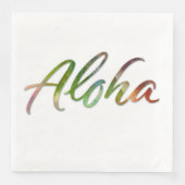 Serviette En Papier Aloha - Lettres tropicales - Hawaii Hawai'i Nature (Devant)