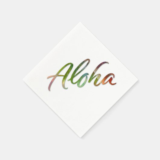 Serviette En Papier Aloha - Lettres tropicales - Hawaii Hawai'i Nature (Coin)