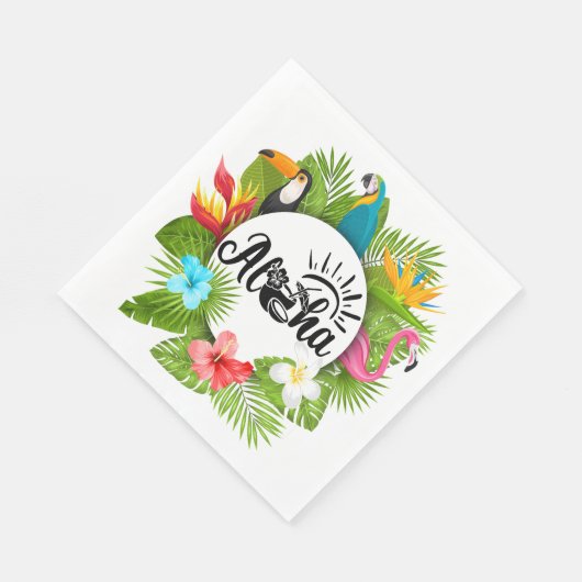 Serviette En Papier Aloha Luau (Coin)