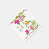 Serviette En Papier Aloha Luau Filles Flamant rose Tropical (Coin)
