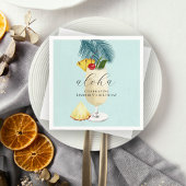 Serviette En Papier Aloha Pina Colada Green Cocktail fête d'anniversai