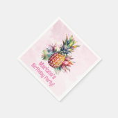 Serviette En Papier Aloha Pineappy fête d'été d'anniversaire (Coin)