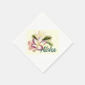 Serviette En Papier Aloha Plumeria (Coin)