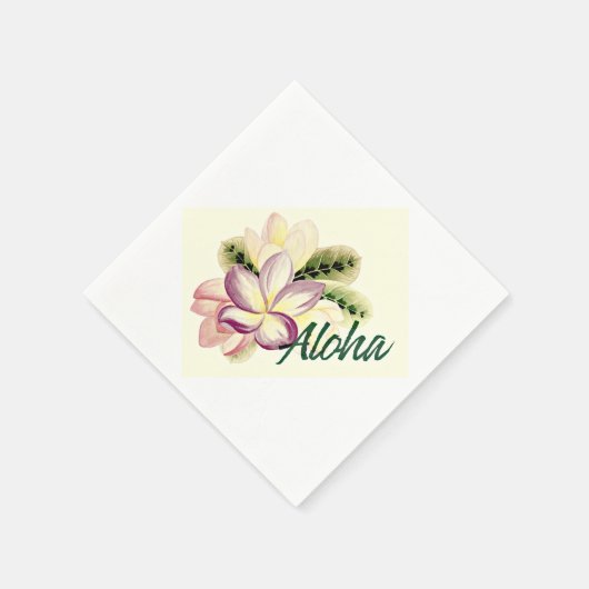 Serviette En Papier Aloha Plumeria (Coin)