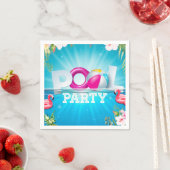 Serviette En Papier Aloha Pool Party (En situation)