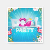 Serviette En Papier Aloha Pool Party (Devant)