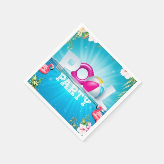 Serviette En Papier Aloha Pool Party (Coin)