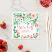 Serviette En Papier Aloha Quarty Tropical Luau Anniversaire Napkins (En situation)