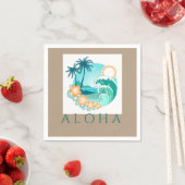 Serviette En Papier Aloha Tropical (En situation)