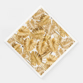 Serviette En Papier Aloha Tropical Gold Parties scintillant Monstera F (Coin)