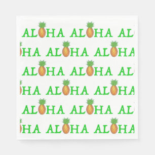 Serviette En Papier ALOHA Tropical Island Hawaiian Pineapple Hawaii