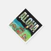 Serviette En Papier Aloha Tropical Paradise Toucan Papier Napkin (Coin)