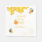 Serviette En Papier Alors Doux D'Être Une Abeille Anniversaire (Devant)