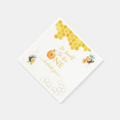 Serviette En Papier Alors Doux D'Être Une Abeille Anniversaire (Coin)