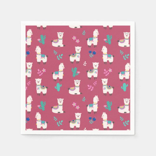 Serviette En Papier Alpaca/Llama (Devant)