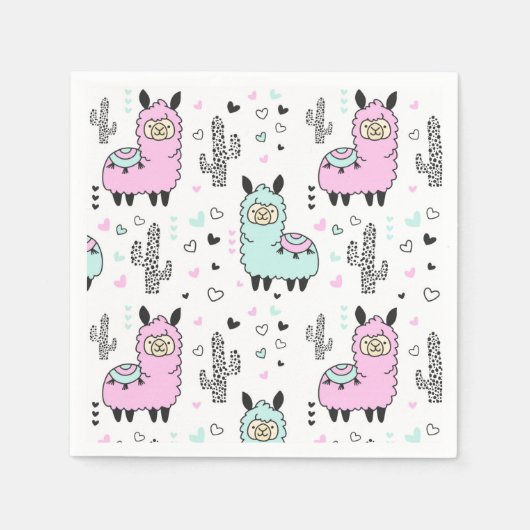 Serviette En Papier Alpaca/Llama (Devant)