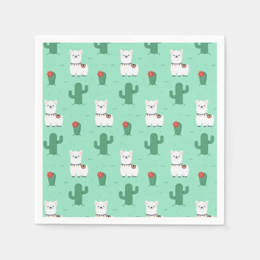 Serviette En Papier Alpaca/Llama (Devant)