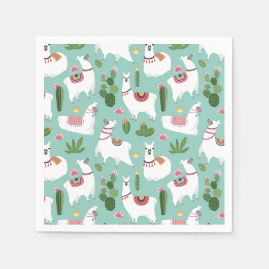 Serviette En Papier Alpaca/Llama (Devant)