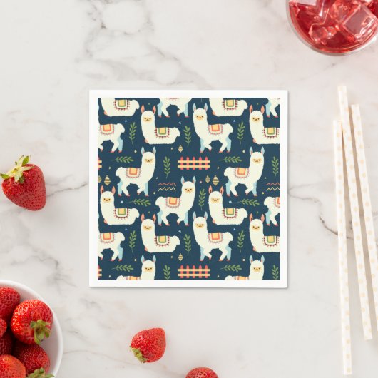 Serviette En Papier Alpaca/Llama (En situation)