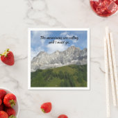Serviette En Papier Alpes autrichiennes avec devis (En situation)