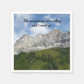 Serviette En Papier Alpes autrichiennes avec devis (Devant)