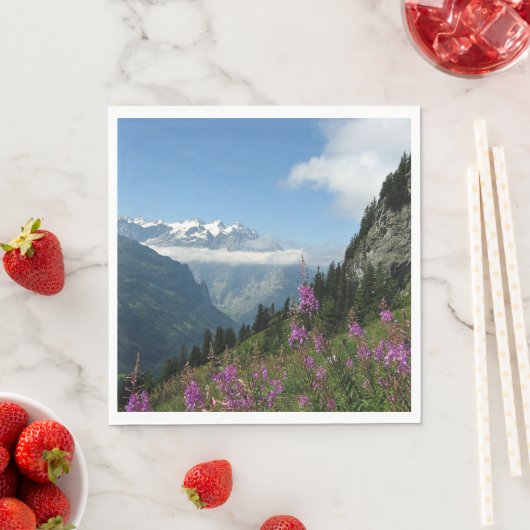 Serviette En Papier Alpes, Suisse (En situation)