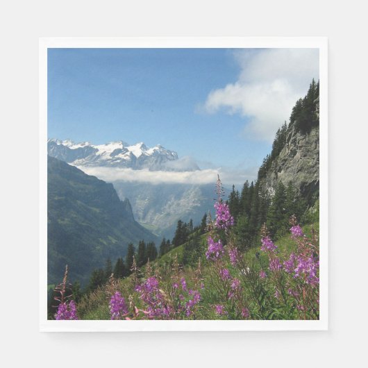 Serviette En Papier Alpes, Suisse (Devant)