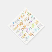 Serviette En Papier Alphabet Animal ABC Mets animaux (Coin)
