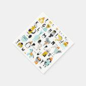 Serviette En Papier Alphabet animal mignon | Certains Ont Des Casquett (Coin)