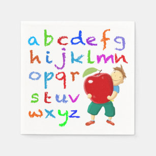 Serviette En Papier Alphabet des enseignants