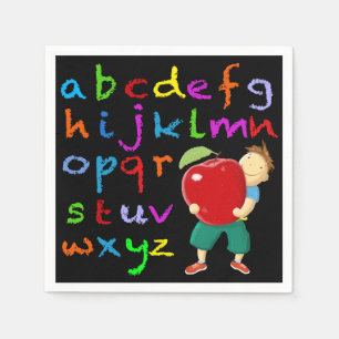Serviette En Papier Alphabet des enseignants