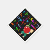 Serviette En Papier Alphabet des enseignants (Coin)