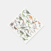 Serviette En Papier Alphabet Dinosaure (Coin)