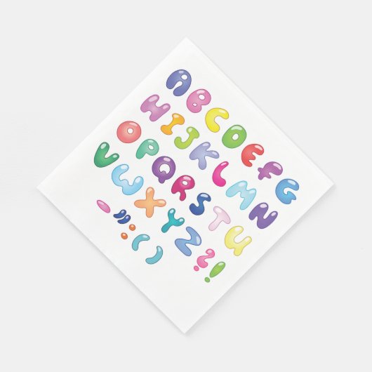 Serviette En Papier Alphabet en forme de bulle (Coin)