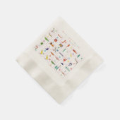 Serviette En Papier Alphabet Hiéroglyphique (Coin)
