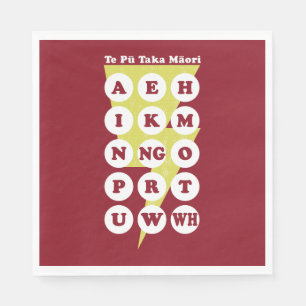Serviette En Papier Alphabet Maori Apprentissage Te Réo