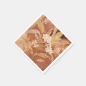 Serviette En Papier Alphonse Mucha Art Nouveau Détail floral (Coin)