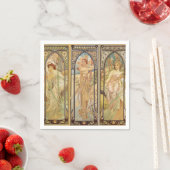 Serviette En Papier Alphonse Mucha - Art Nouveau Master (En situation)