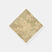 Serviette En Papier Alphonse Mucha Peonies Peony Roses Fawn 1897 (Coin)