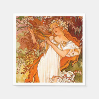 Alphonse Mucha Printemps Art Nouveau