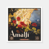 Serviette En Papier Amalfi Italie Poster de voyage Graphique d'art (Devant)