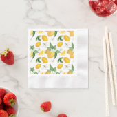 Serviette En Papier Amalfi Thème Citron Papier de Party Napkin (En situation)