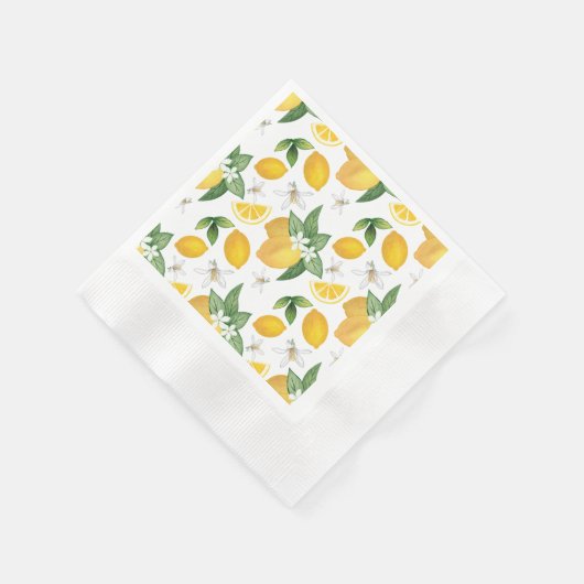 Serviette En Papier Amalfi Thème Citron Papier de Party Napkin (Coin)