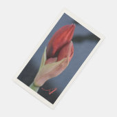 Serviette En Papier Amaryllis Bud Élégant floral bleu ardoise (Coin)